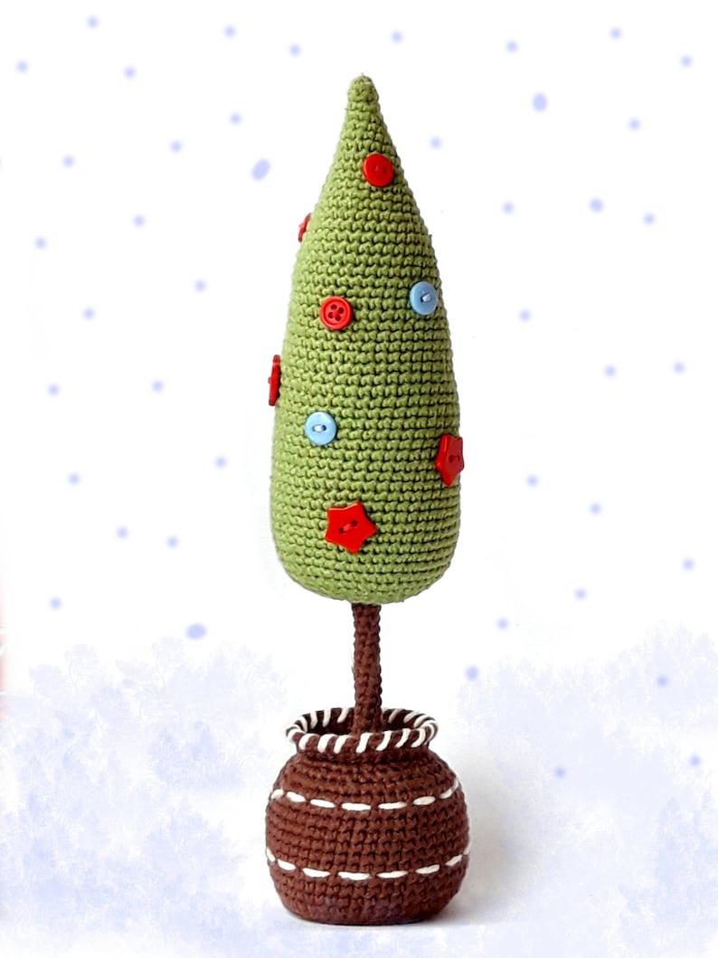 Crochet pattern Amigurumi Snowman with Christmas tree DIY Christmas toy decor Kevin the Snowman image 4