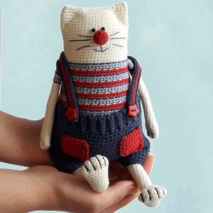 Amigurumi cat pattern Crochet toy kitty making Julius the Happy Chef Cat image 9