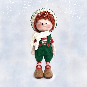 Crochet Amigurumi doll pattern Christmas Elf / Gnome Tutorial PDF for toy making Johnny, the Christmas Elf image 3