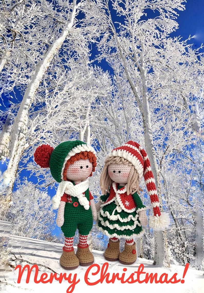 Crochet Amigurumi doll pattern Christmas Elf / Gnome Tutorial PDF for toy making Johnny, the Christmas Elf image 8