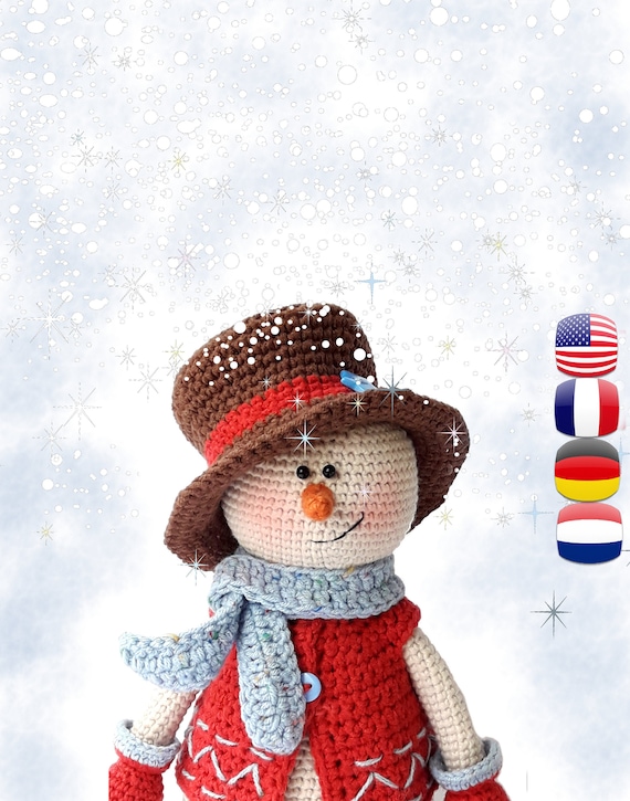 Crochet pattern Amigurumi Snowman with Christmas tree DIY