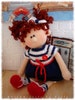 Knitting pattern doll Knitted girl making Cute Soft doll pattern in Sea style.  Alice - Emil's Girlfriend 