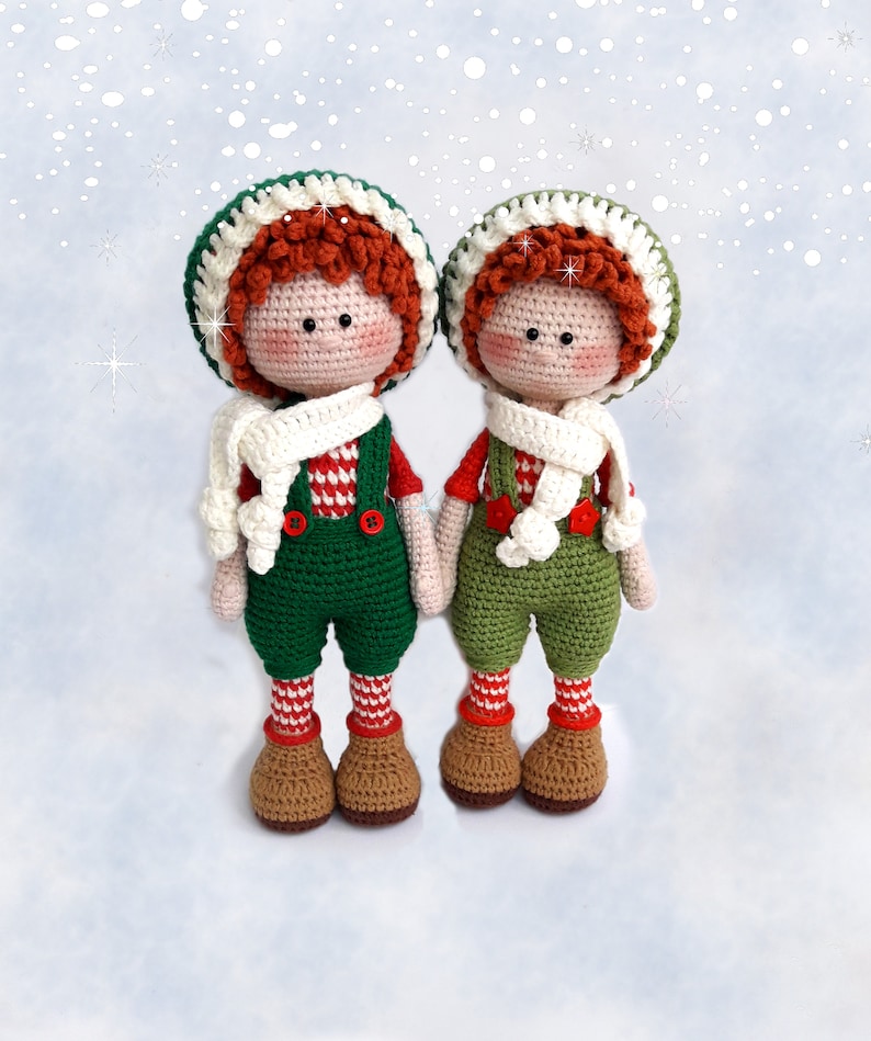 Crochet Amigurumi doll pattern Christmas Elf / Gnome Tutorial PDF for toy making Johnny, the Christmas Elf image 7