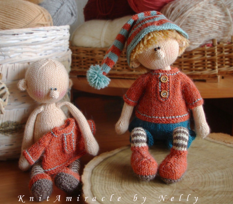 Toy Elf knitting pattern Knitted Doll Boy Pattern PDF Knitted Elf pattern Doll making Knitting for children Martin the House Elf image 3