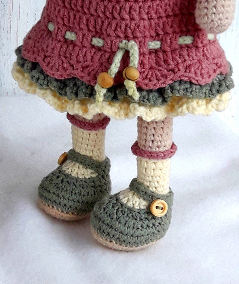 Crochet Amigurumi doll pattern for toy making Dorothy the image 7