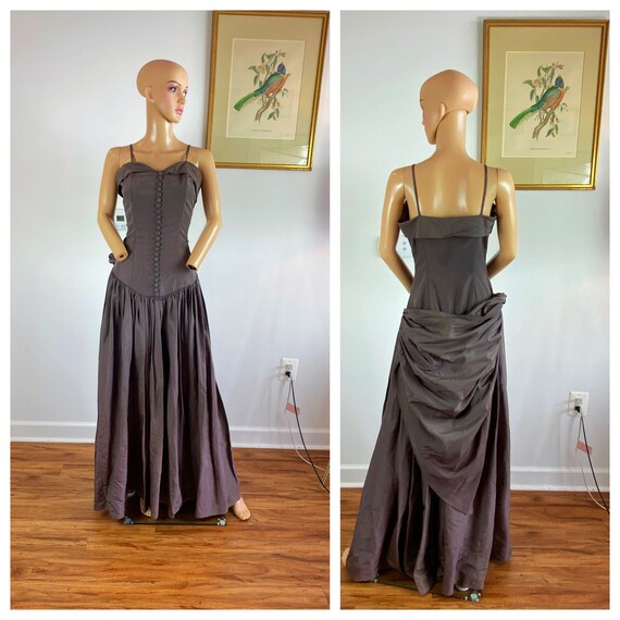 Vintage 30s 40s Victorian Bustle Button Front Cors