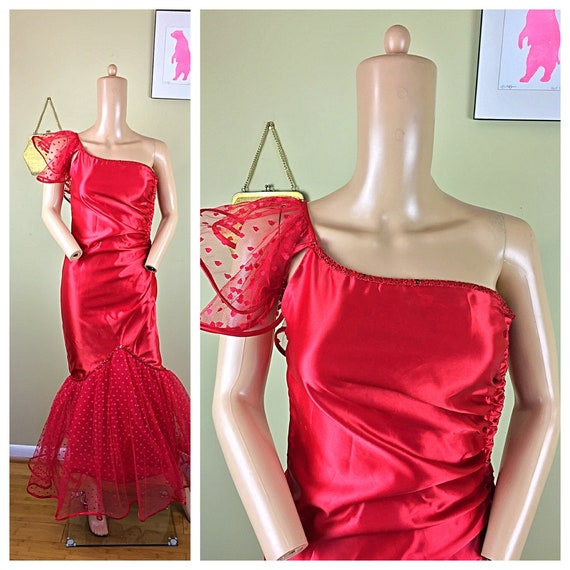80s one shoulder dress