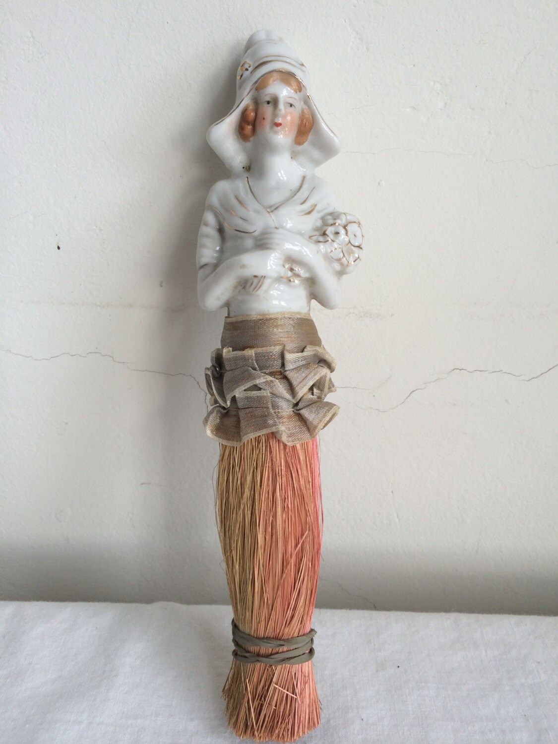 Antique Exsquisite Porcelain Flapper Half Doll Whisk Broom - Etsy