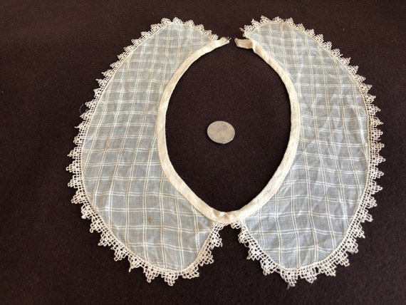 Antique 1800s 1900s Victorian Collar Shear Cotton… - image 8