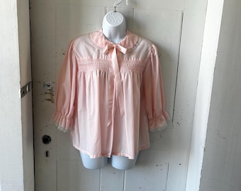 Vintage Mara Kobb Pink Nylon Bed Jacket