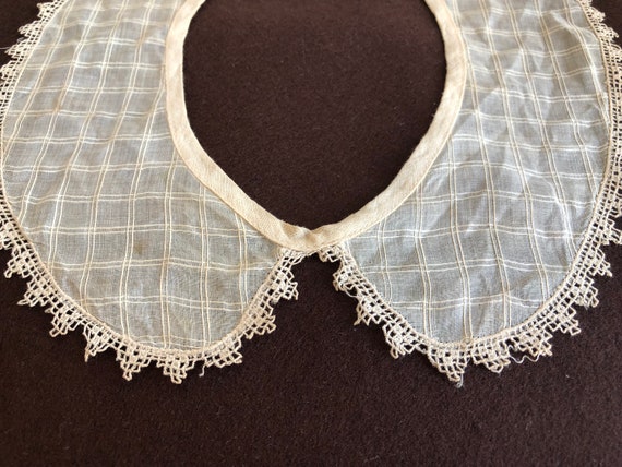 Antique 1800s 1900s Victorian Collar Shear Cotton… - image 9