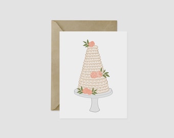 Kransekake Norwegian Wedding Cake Greeting Card, 4.5" x 5.5", A2