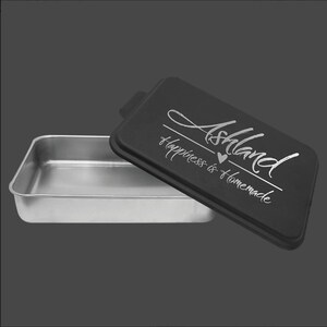 Personalized Aluminum Cake Pan in 5 Colors, Engraved, Mothers Day Gift image 3