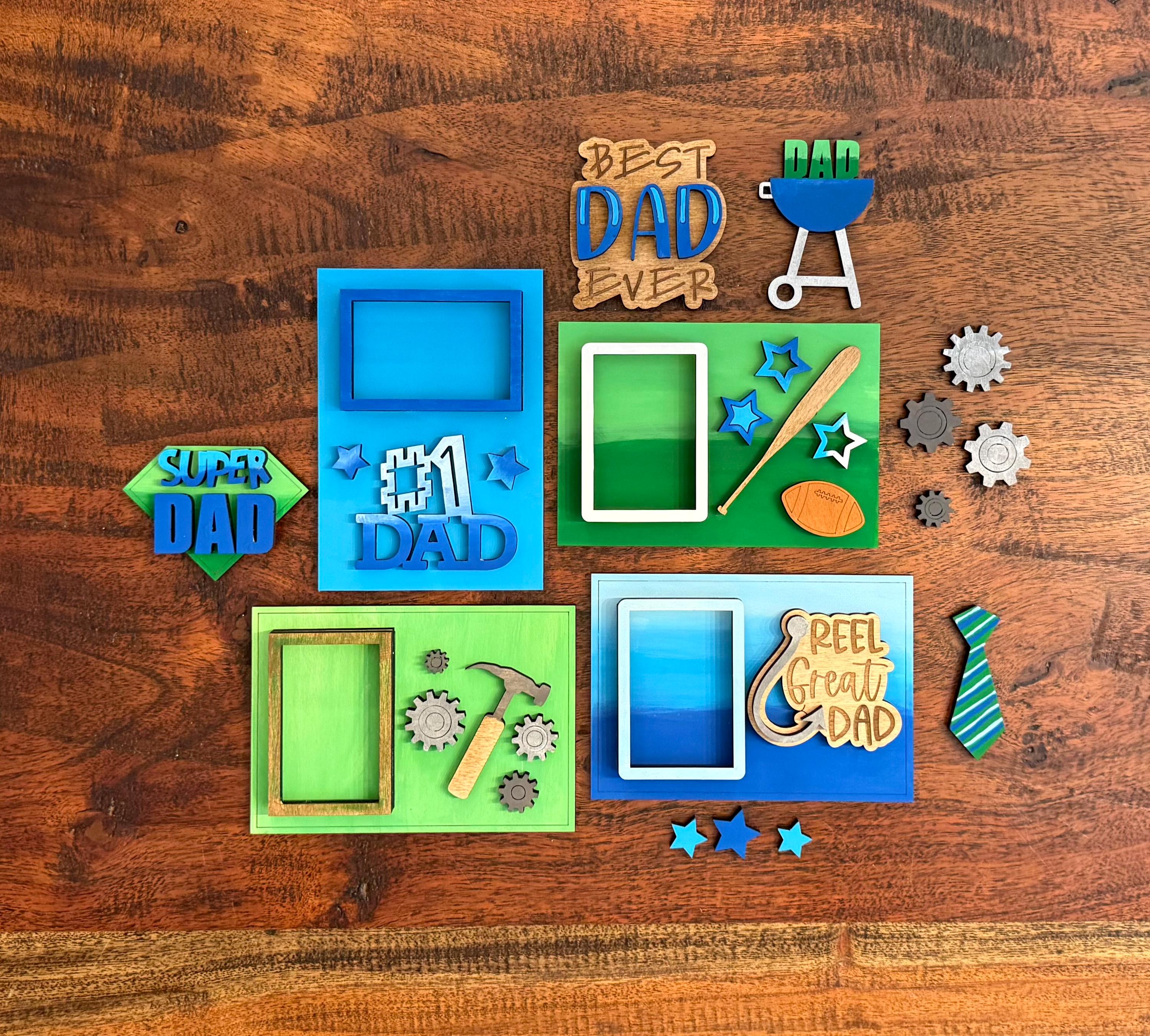 Father's Day Picture Frames Craft Kit, Fathers Day Gift, Dad DIY, Kids ...