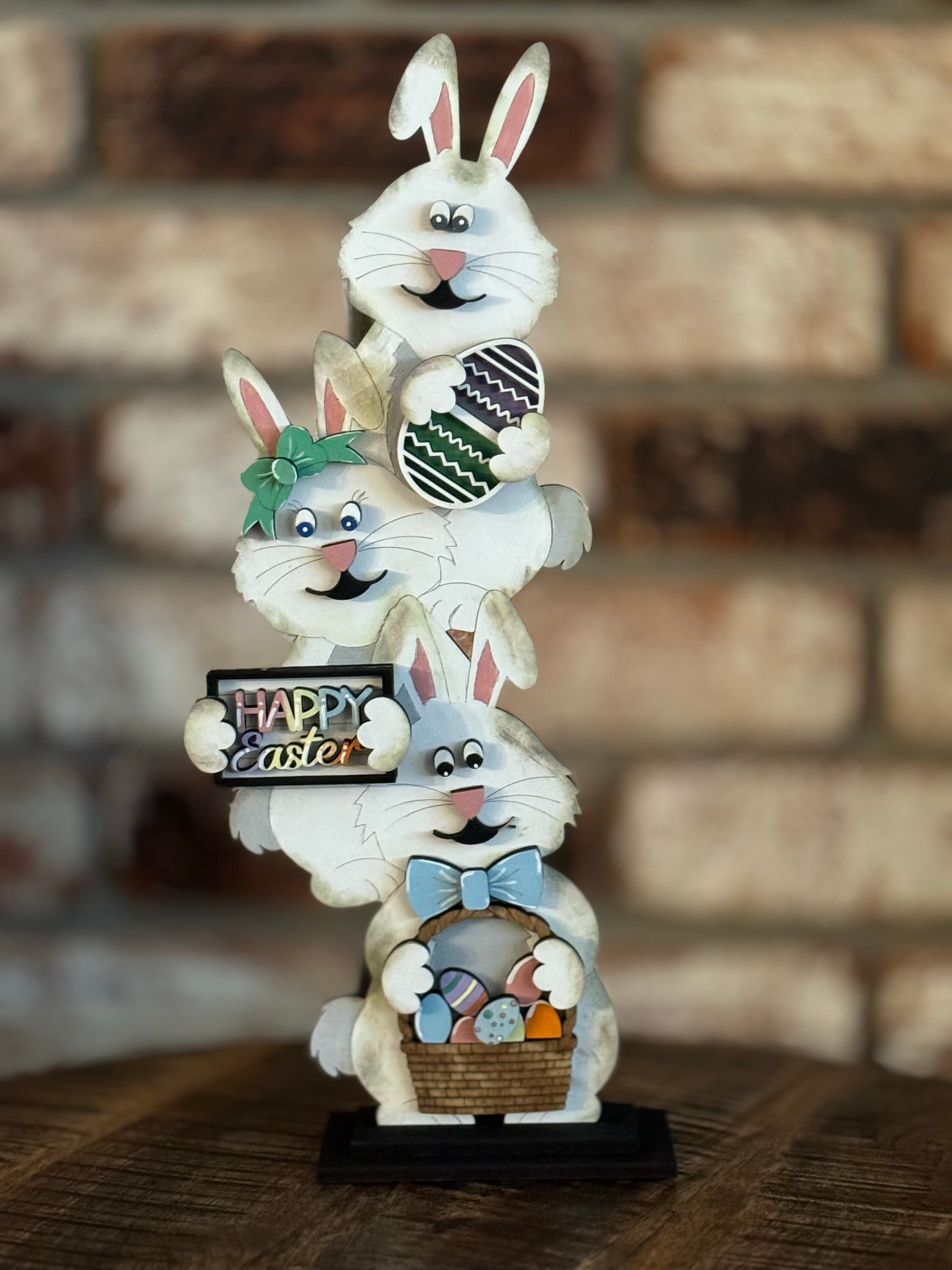 Easter Bunny Stack Shelf Sitter, Tiered Tray Decor, Gift, DIY, Easter ...