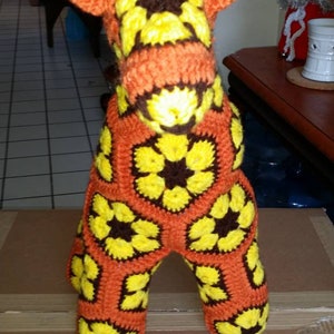 Giraffe, Crochet Handmade, Stuffed animal, Baby Shower gift. Loveable Plush. Coordinate with nursery decor, Home Decor. African flower motif image 6