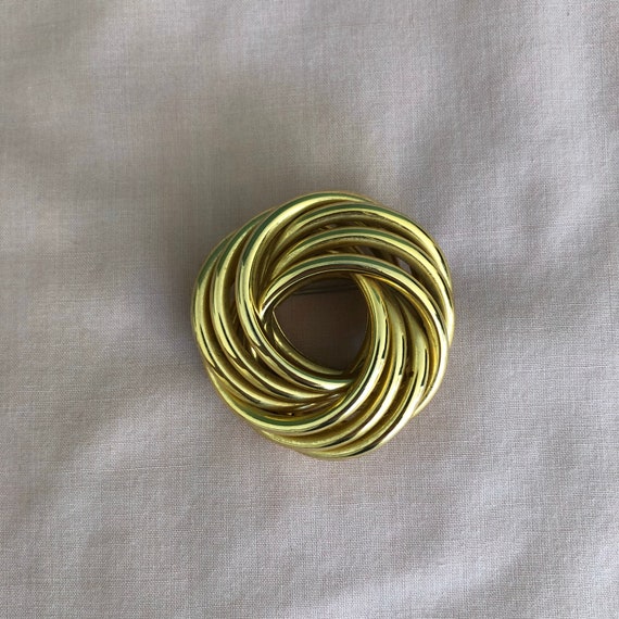 1980s 1990s gold-tone brooch