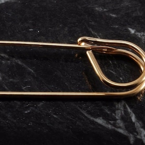 Vintage Kilt Pin Blanket Skirt Pin Gold Plated Metal New Old Stock 4&quot; x 1&quot; Steampunk DIY Repurpose