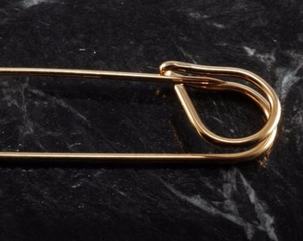 Vintage Kilt Pin Blanket Skirt Pin Gold Plated Metal New Old Stock 4" x 1" Steampunk DIY Repurpose