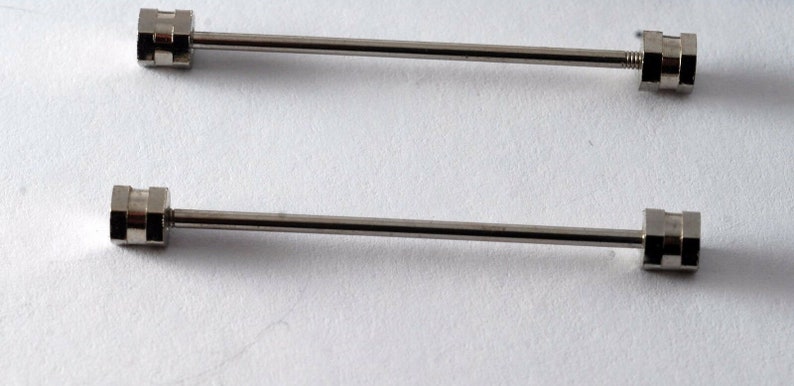 Lot Of 4 Vintage Silver Plated Brass HEX Ends Collar Bars Steampunk DIY A1