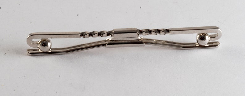 Beautiful Vintage Collar Bar Collar Stay Silver Plated Brass Round Ends NOS Formal Wear