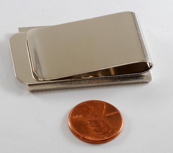 Vintage MASON MASONIC Money Clip Silver Plated Brass & Enamel