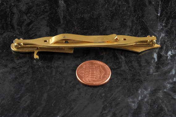 Vintage Anson Sword Tie Clip Tieclip Gold Plated … - image 4