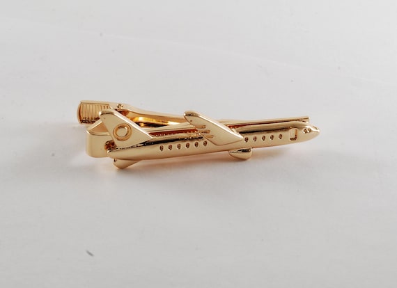 Pince à Cravate Plaquée Or Vintage - Occasion En Très Bon état - Accessoire élégant Pour Homme