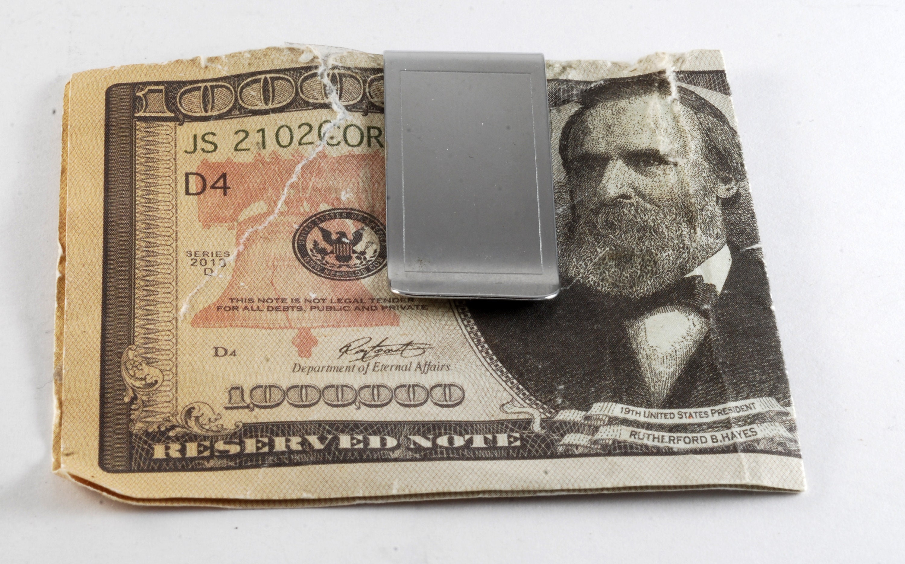 Vintage Silver Plated Classic Design Money Clip Plain Silver