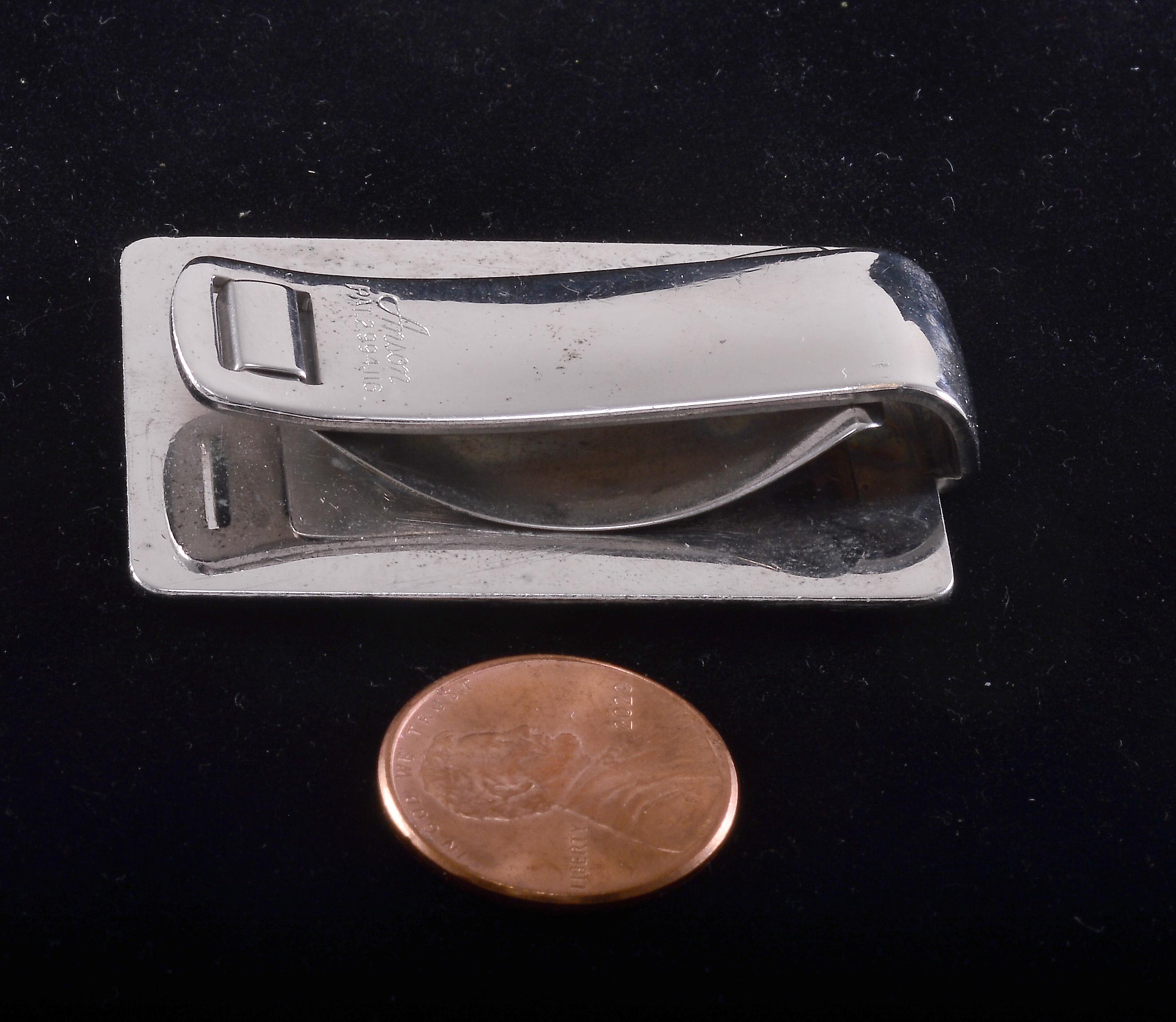 Rare Anson Vintage Money Clip Social Security Card Silver Plated