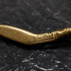 Old Vintage Gurkha Knife Men's Gold Plated Brass Tie Clip Tie Clasp Slide on Design