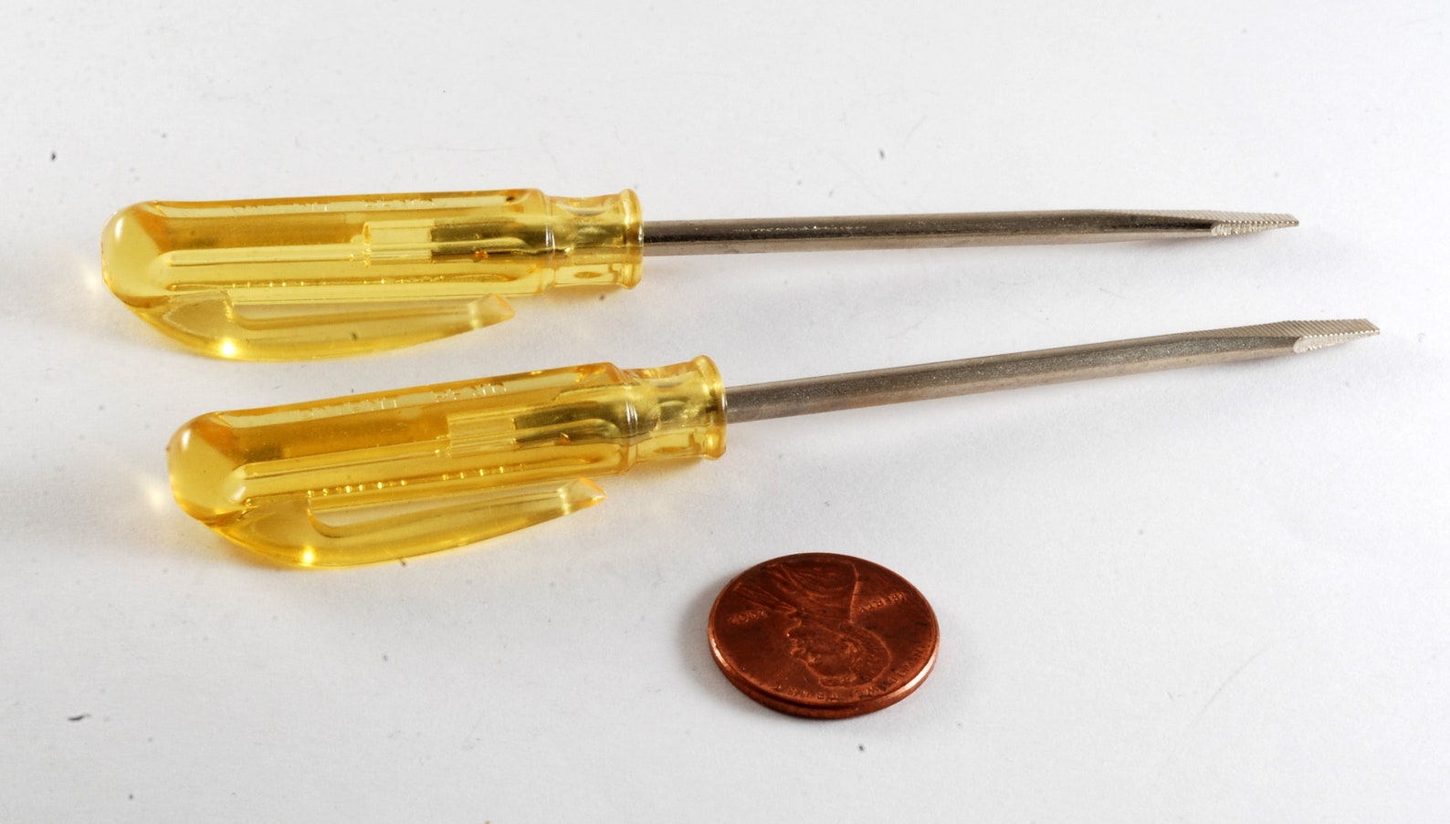 2 Vintage Mini Pocket SCREWDRIVER W Handle Holder Yellow Etsy