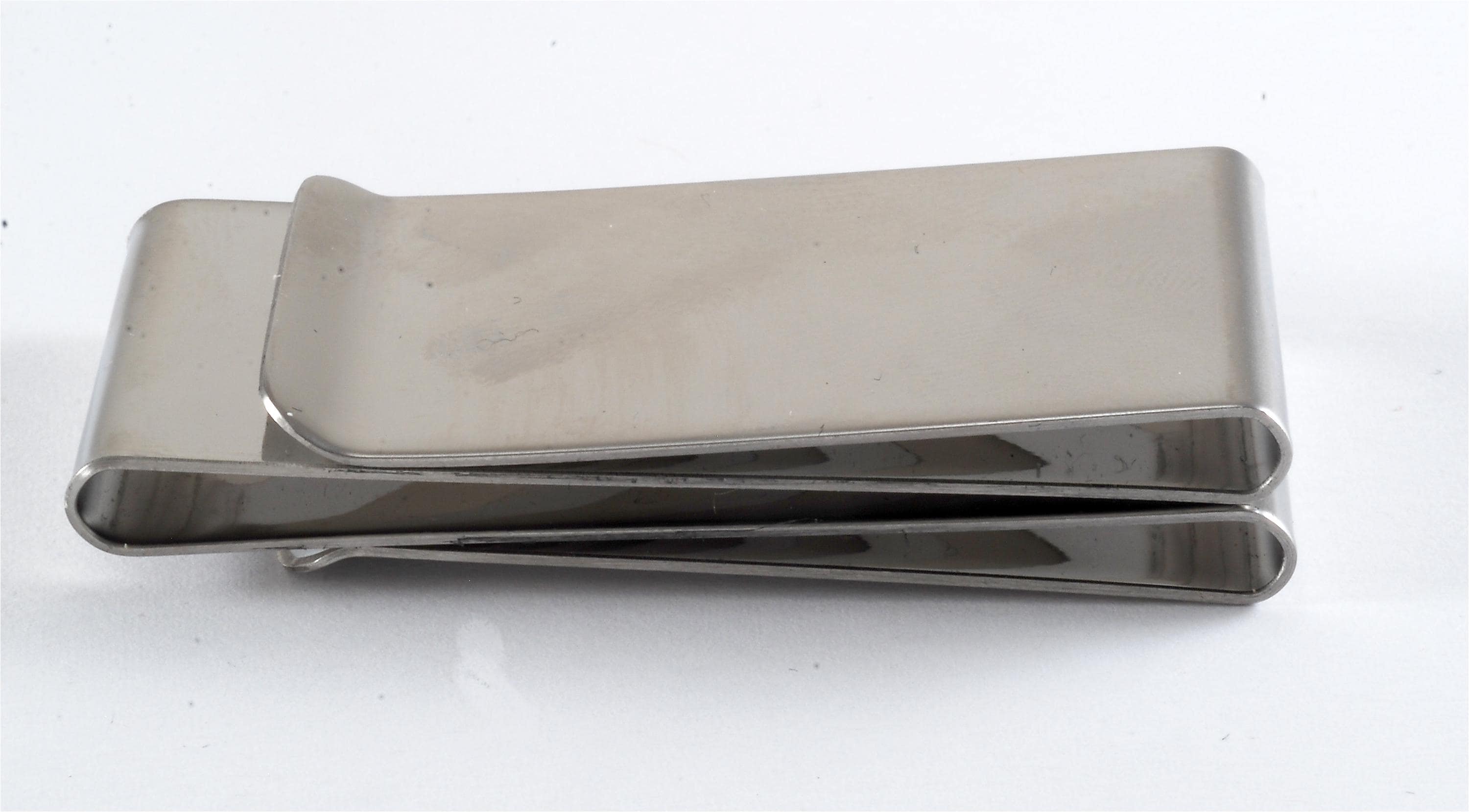 小物 vintage silver800 money clip Double Sided Money Clip Silver Plated Brass 2 Sided Money Clip NOS