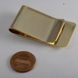 Vintage Gold Plated Brass Oval nugget Money Clip - Etsy