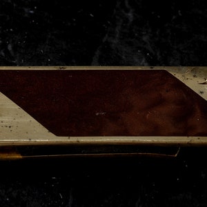 Vintage Money Clip Silver Plated Brass & Inlay Gioielli da uomo Nuovo vecchio stock danneggiato.