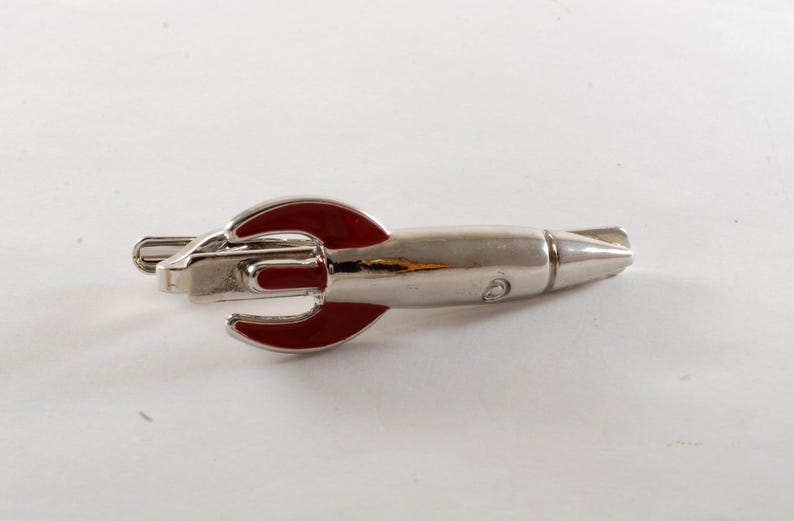 Rocketship Clips Vintage Tie Clip Rocket Ship Atomic Era Style Space Ship Tieclip NOS ...
