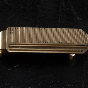 Vintage Solid Brass Money Clip Etched Design NOS 1940
