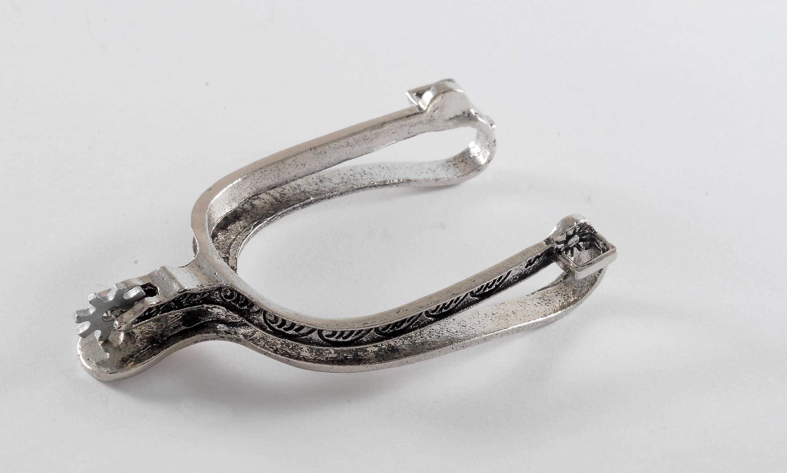 小物 vintage silver800 money clip Vintage Western Spur Silver Plated Brass Money Clip Cowboy Spur