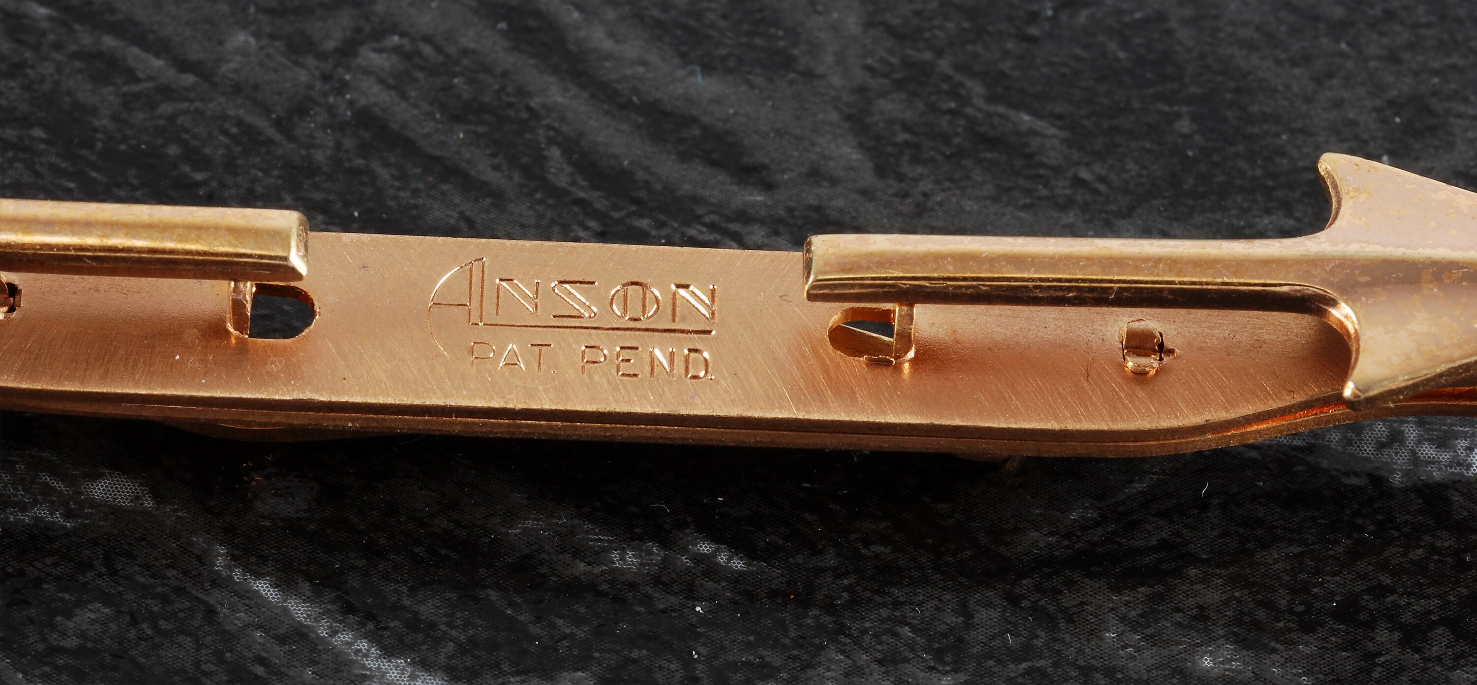 Vintage Arrow Tie Clip Signed ANSON Genuine Brass Tie Clip Etsy UK