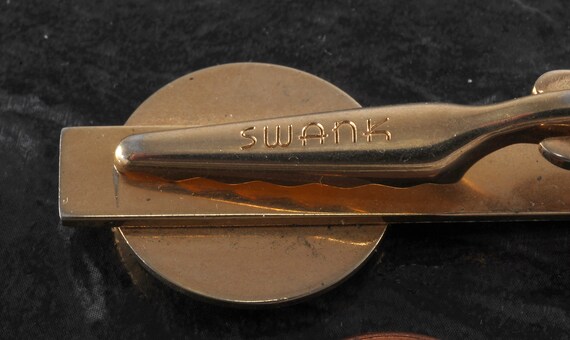 Vintage Swank Initials " RC"  Tie Clip Gold Plate… - image 4