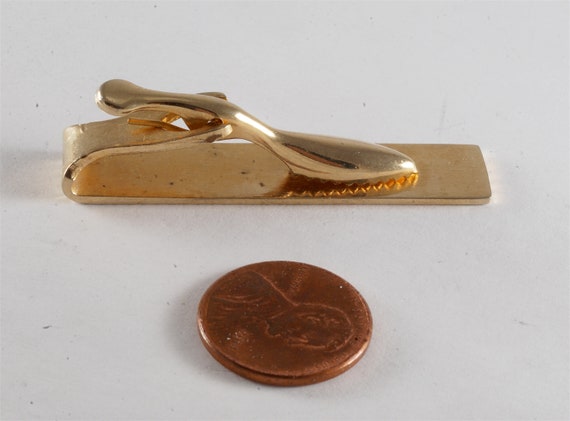 Vintage Tie Clip Traditional Design Tieclip Clasp… - image 2