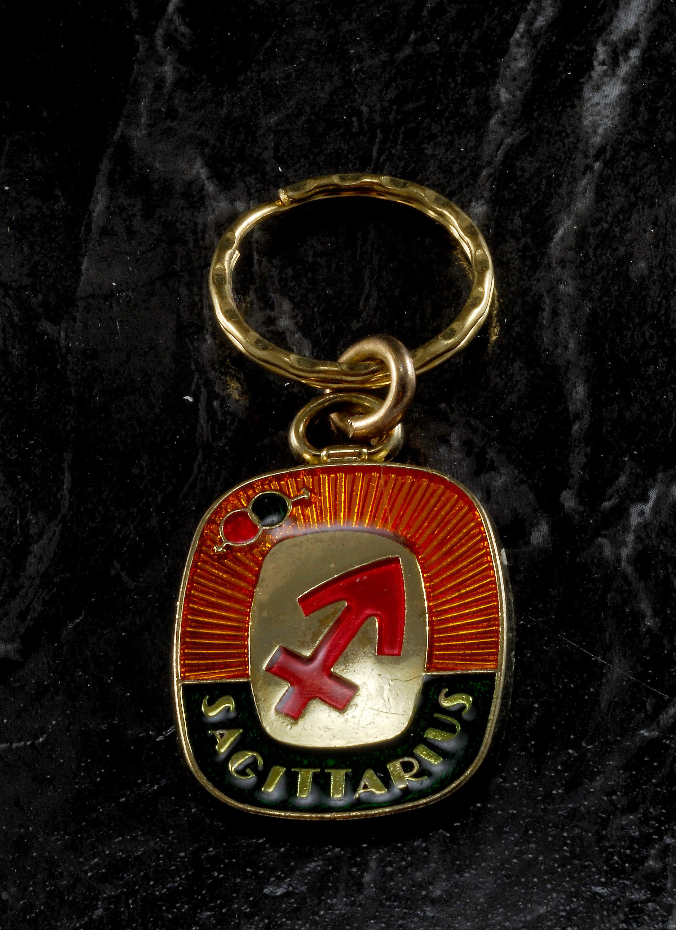 Porte-Clé Médaille Signe Zodiaque Sagittaire Plaqué Or - Occasion