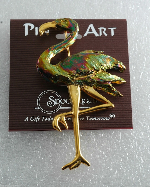 Pin Art Spoontiques Flamingo Pin Made in USA New O