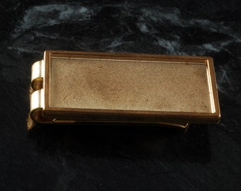 Vintage Collectible Money Clip  Brass Rectangle With Recess Moneyclip NOS