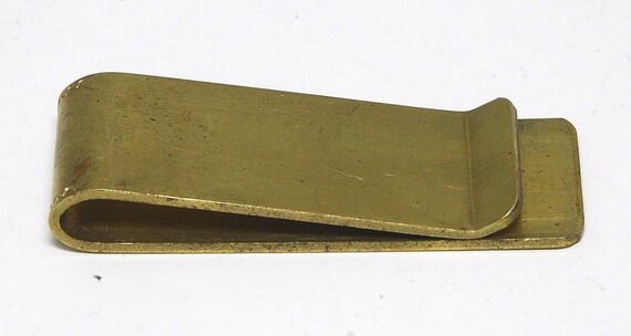 Vintage Collectible Solid Brass Money Clip Etched… - image 2