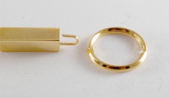 Vintage Ann Klein Key Chain Gold Plated Brass Met… - image 3