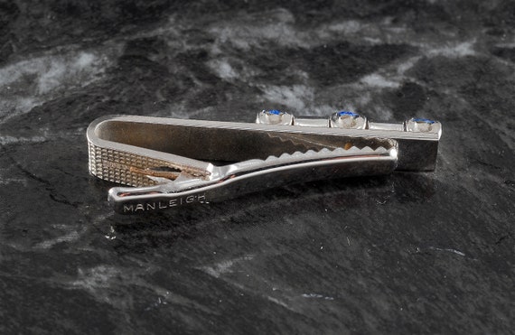 Pince à cravate SWANK vintage : bijoux de mariage en strass bleus ton argent - Canada