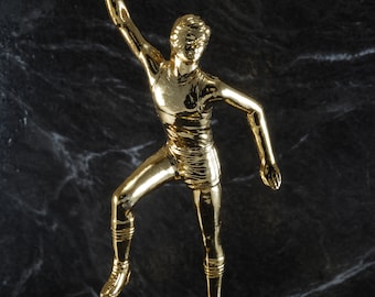 Vintage Basketball Trophy Vintage Award - Chapado en oro años 50