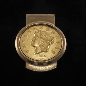 Vintage Money Clip Kellogg & Co 1854 Replica Advertising Coin Style Moneyclip Used