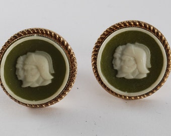 Boutons De Manchette Vintage Dior En Onyx Noir - Plaqué Or 18K - Style Années 1970